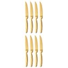 TAFAAL Stainless Steel Steak Knives, Corrosion Resistant, Serrated Sharp Blade,