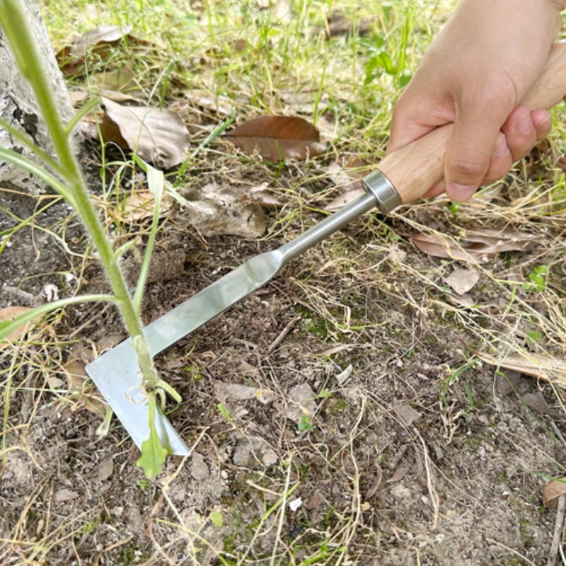 SAILINMUJIMI Weed Remover Tool Set ，3-Piece with Wood Handle, Serrated