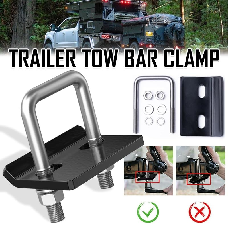 AIMALL Anti-Rattle Stabilizer Hitch Tightener Bracket, Tongue Tow Bar Trailer