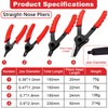 Doaho 10pcs Snap Ring Pliers Set with Straight/Bent Jaw,Storage Case