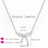 Fxiqini Bow Necklace 18K Gold Bow Pendant Choker Necklace Bowknot