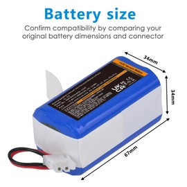 Batmax 14.8V Battery for ILIFE A4s, A4s pro, V7 V7S V7PRO V7 Plus A6, A7, A8, A9 Vacuum Cleaners
