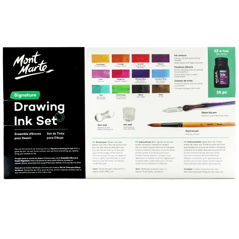 Mont Marte Drawing Ink Colors Signature 24pc x 0.24 US
