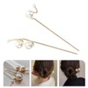 LALAFINA 2pcs Pearl Hairpin Tiara Hair Barrettes for Women Modern