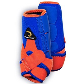 CACTUS ROPES Small Dynamic Edge 2 Tone Horse Front Leg Sports Boots Pair Royal Orange