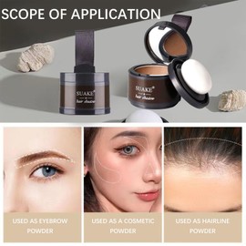 Haar Concealer,Wasserfestes Haaransatz Puder, Haarpuder Soforteffekt Haar Concealer, Haarverdichtungs Ansatzpuder, Premium Ansatzpuder,Wasserfesten Haar Concealer, Haarwurzel-Concealer,Dunkelbraun