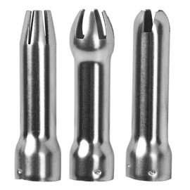 Set of 3 Cream Dispenser, Stainless Steel Cream Dispenser, Replacement Parts, Cream Dispenser, Baking Tool, Stainless Steel, Universal Cream Dispenser Accessories, Stainless Steel Cream Dispenser