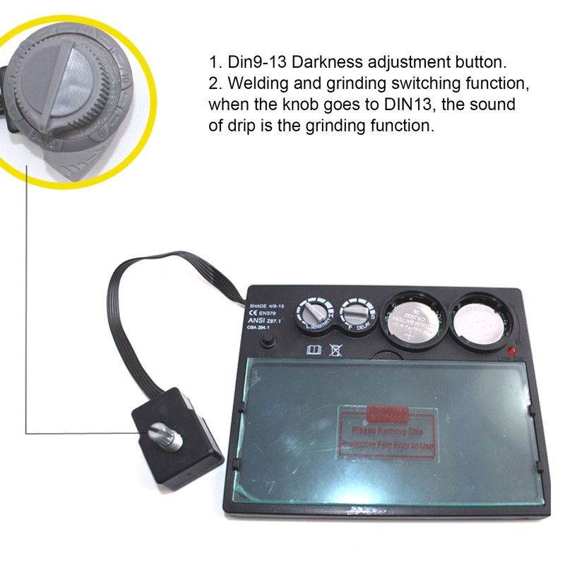 Auto Darkening Welding Lens Adjustable High Sensitive PP Solar Industrial