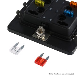 6 Way Mini Blade Fuse Box Holder APM ATM 5A 10A 25A for Car Boat Marine Trike 12V 24V