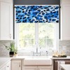NeuKim Valance for Windows Blue Leopard Print Kitchen Curtains Valances