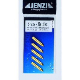 JENZI Glass Rattles, Brass, Size L = Approx. 2.3 cm