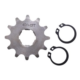 Trkimal Motorcycle 420-12T Front Sprocket 20mm for 50cc 70cc 90cc 110cc 125cc Dirt Pit Bike Mini Bike TaoTao Roketa Coolster Sunl Lifan Loncin ATV Quad 4 Wheeler Moped (420-12T, 20MM)