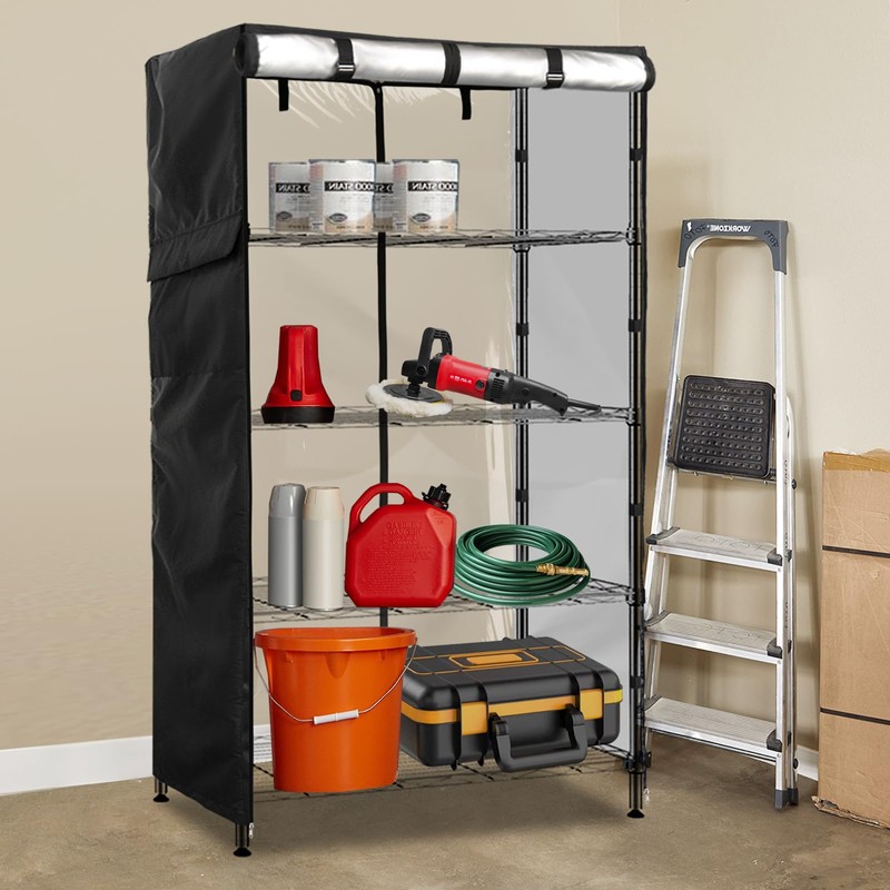 Exokugo Wire Shelf Cover,600D Heavy Duty 100% Waterproof Shelf Covers