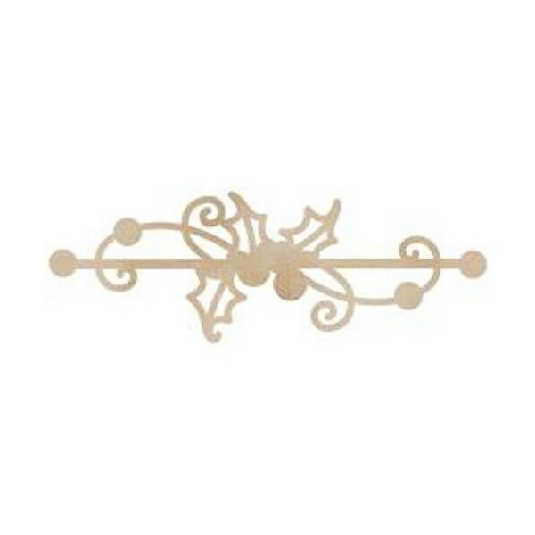 Kaisercraft Wood Flourish: Holly Border Christmas Card Making