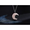MAIBAOTA Rose Quartz Healing Crystal Necklace Tree Life Wire Wrapped