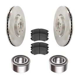 Autoshack Front Brake Kit Replacement for Hyundai Tucson 2005-2010 Sonata Kia Optima Magentis 2005-2010 Sportage Disc Brake Rotors Ceramic Brakes Pads with Wheel Bearings 11.0" (280.0 mm) BRK010525961