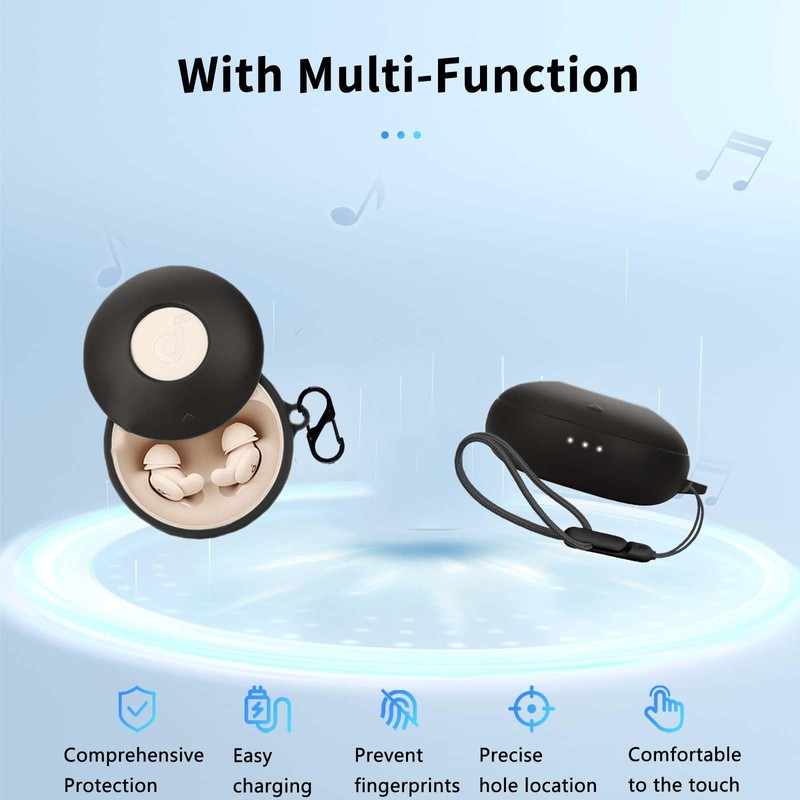 for Soundcore Sleep A20 Case Cover,NOUKAJU Earphone Protective Cover(with Carabiner
