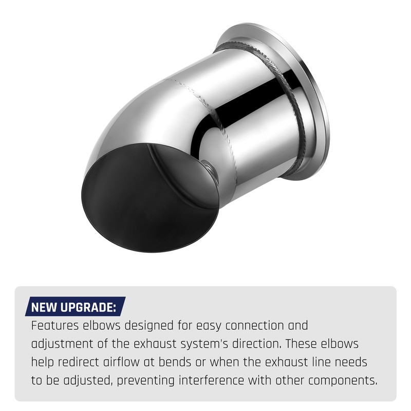 SPELAB Electric Exhaust Cutout 3.0 Inch with Elbow Muffler Exhaust