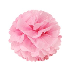 Wrapables A67638c Set of 5 Tissue Pom Poms Party Decorations for Weddings, Birthday Parties, Baby Showers, and Nursery Decor, Pink, 8"