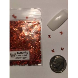 BabyEmma2007 NEW Laser BUTTERFLY (Laser Autumn Copper) Glitter 1tsp-4Nail Art Face Craft-US