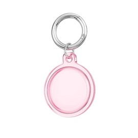 Tracker-Compatible Case, Full Protection TPU Material, 2-in-1 Design, Keychain, Carbon Fiber Feel, Anti-Lost, Flexible, Washable, Lightweight, Storage, Shockproof, Fall Prevention, Lightweight, Multi-Purpose, Available in 9 Colors (Pink)