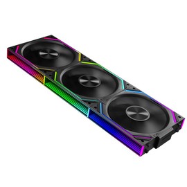 Jungle Leopard Interstellar-V2RS Daisy Chain RGB PC Fan 120MM Triple Pack,1850RPM/68CFM/2.4mmH2O,5V3PIN ARGB and 12V4PIN PWM Fan (Black)