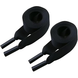 2 Pieces 140CM*2CM Black Drawstring Universal Cord for Replacement Polyester Flat Drawstring Cord with Metal Closure Ends for Sweatshirts,Pants
