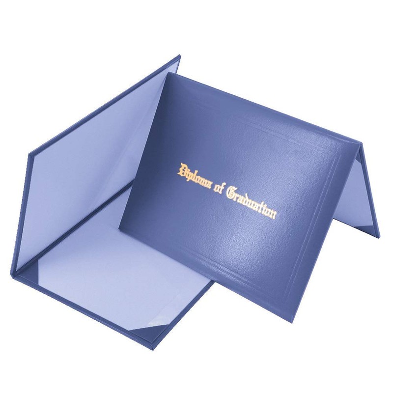 GraduatePro Imprinted Diploma Cover 8.5 x 11, Leatherette Padded Certificate