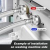 Premium Stainless Steel Washing Machine Hoses Universal Fit to All