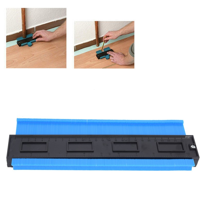 Contour Gauge ABS Plastic Multifunctional Irregular Ruler Woodwooking Measuring ToolBlue