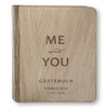 Wooden Guest Book Wedding Me and You with and without