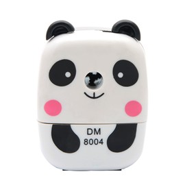 Manual Pencil Sharpener, Cute School Stationary Kids Pencil Sharpener, Hand Crank, Manual Desktop Sharpener for Office, Classroom, Panda