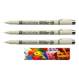 PIGMA MICRON Sakura 02 Black 2 Pack and Sakura 01 Black + 1 Card