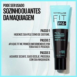 Maybelline New York Fit Me Matte + Poreless Mattifying Face Primer Makeup With Sunscreen, Broad Spectrum SPF 20, Clear, 1 Fl Oz