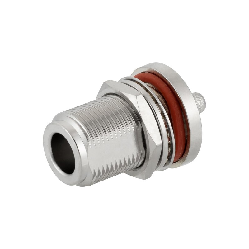 Vecys 5pcs N Bulkhead Female Crimp RF Connector 50 Ohm