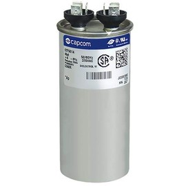 97F9614 40 uf MFD 370 Volt VAC - Replacement Round Run Capacitor by CAPCOM