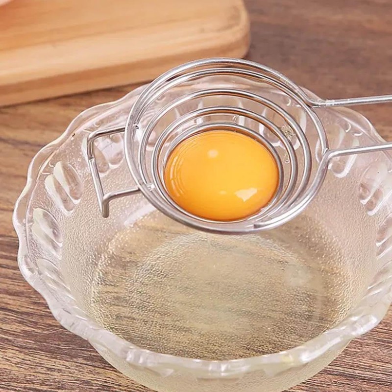 Pokinge 2pcs Stainless Steel Egg Yolk White Separator Yolk Egg