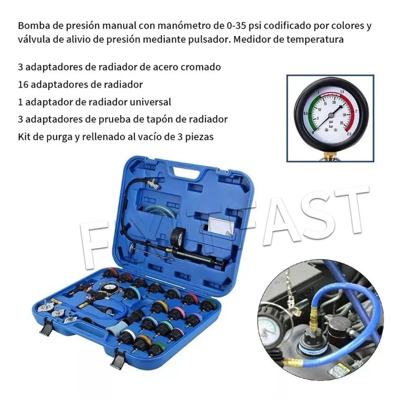 Fixitfast Detector De Fugas De Tanque Automotriz Fixitfast YC0342 28pc