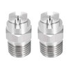 sourcing map Flat Jet Nozzle Tip - 304 Stainless Steel