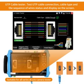Rsrteng Network Cable Tester,Remote Kits NO.1 to NO.10 for RJ45,Cat5,Cat6, 5E,6E,Support Measure Length,Host/Test Box Fault Location,Short Circuit Test,Working with CCTV Camera Tester (NO.6 to 10)