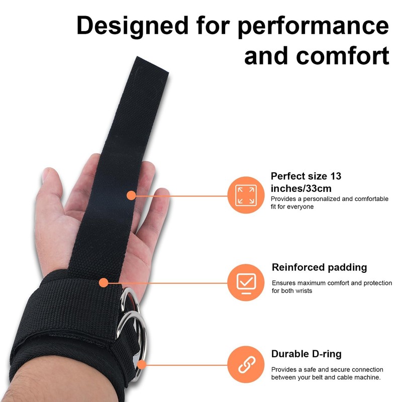 2pcs Iifting Straps for Weightlifting,Wrist Strap with D Ring,Gym Wrist