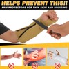 Suhine 2 Pairs Leather Arm Guards Leather Welding Work Sleeves