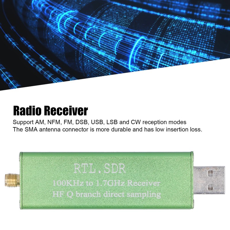 Digital Receiver Portable Green Upgraded Version A300U DAB FM SDR