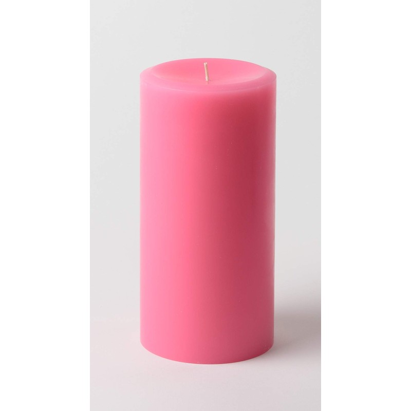 3" x 6" Hand Poured Solid Color Unscented Pillar Candles