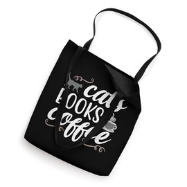 Cats Books Coffee Feline Cat Mom Pet Lover Tote Bag