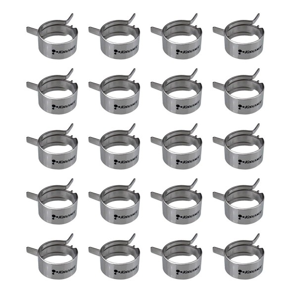 Koolance Hose Clamp for OD 19mm (3/4"), Nickel, 20-Pack