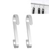 plastific Pack of 2 S Shaped Hanging Hook Stainless Steel