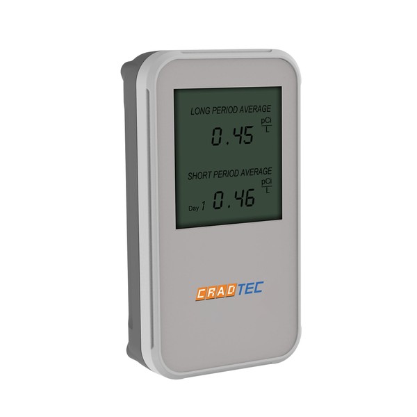 CRADTEC Smart Radon Detector, Radon Detector for Home, Digital Display, Easy-to-Use, Portable, Only Need 3 AAA Battery, Long and Short Term Monitor, pCi/L and Bq/m3 Switchable