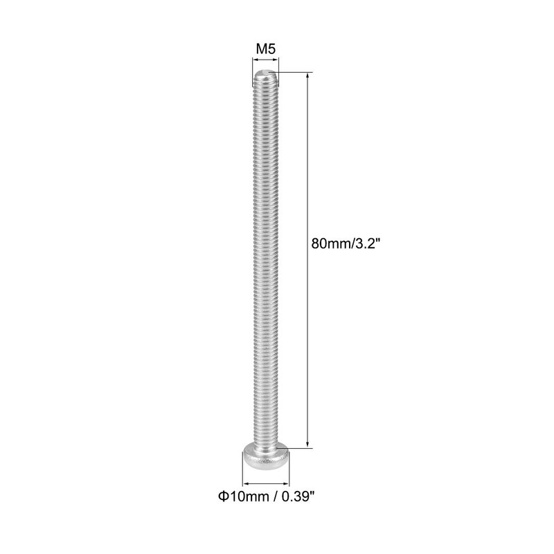 sourcing map 5 x Machine Screws Cross Slot M5 x