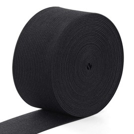 Sbivih Elastic Band Elastic Band 25 mm 30 mm 40 mm 50 mm Wide DIY Craft Sewing Accessories (5 m x 40 mm, Black)